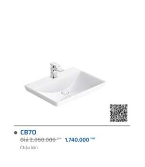 Lavabo Viglacera CB70